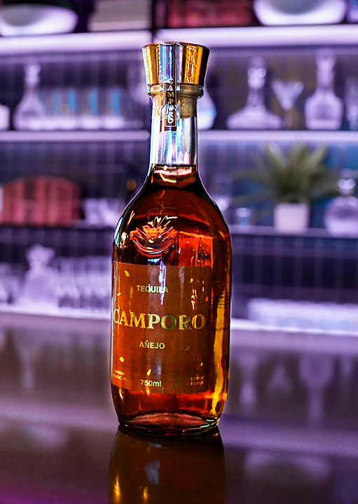 Bottle of Camporo Añejo Tequila